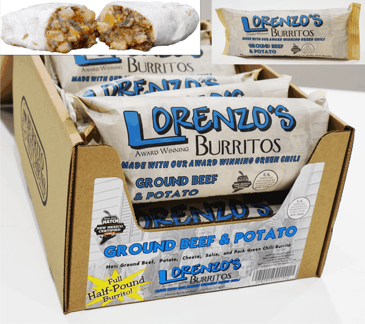 Lorenzo's Ground Beef and Potato Burrito 12 count Case