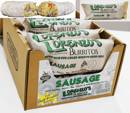 Lorenzo's Sausage Breakfast Burrito 12 count Case