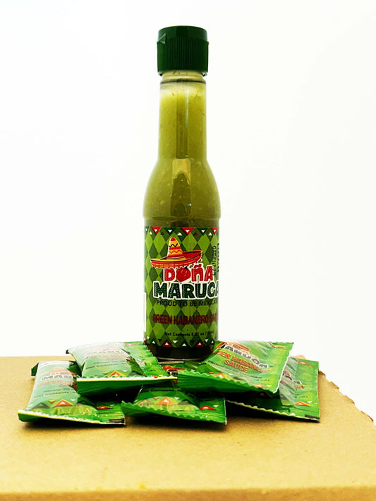 15ml Sachettes Doña Maruca GREEN Habanero Hot Sauce (Medium to HOT) 400ct Case