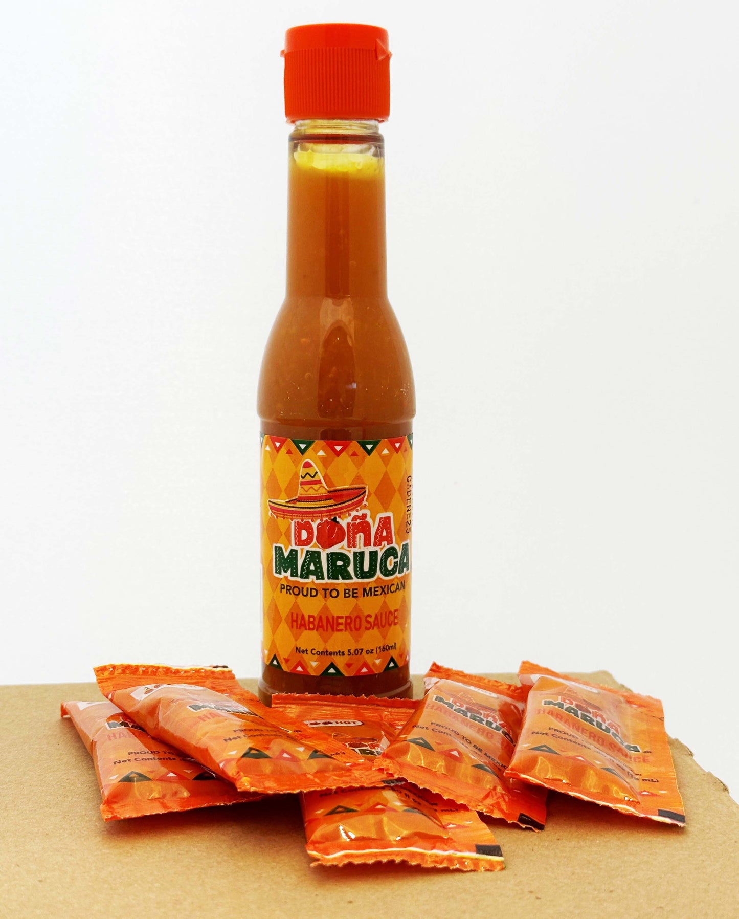 15ml Sachettes Doña Maruca RED Habanero Hot Sauce (HOT) 300ct Case