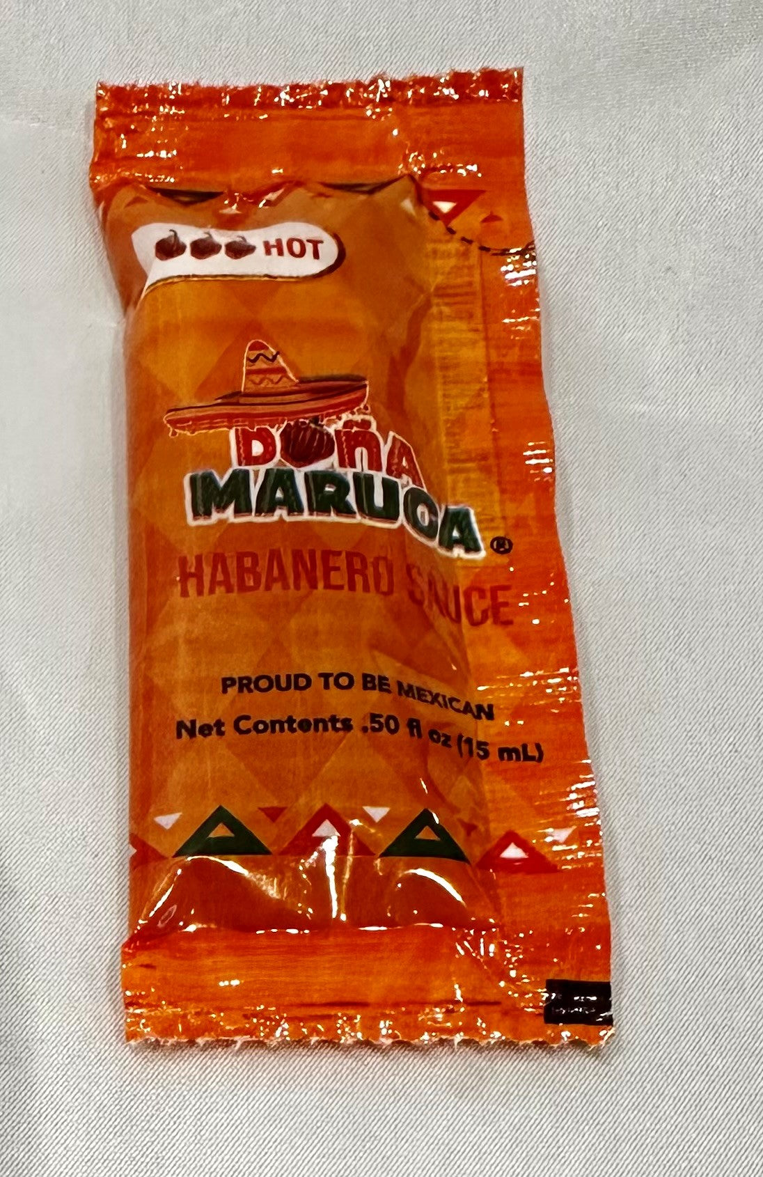 15ml Sachettes Doña Maruca RED Habanero Hot Sauce (HOT) 300ct Case